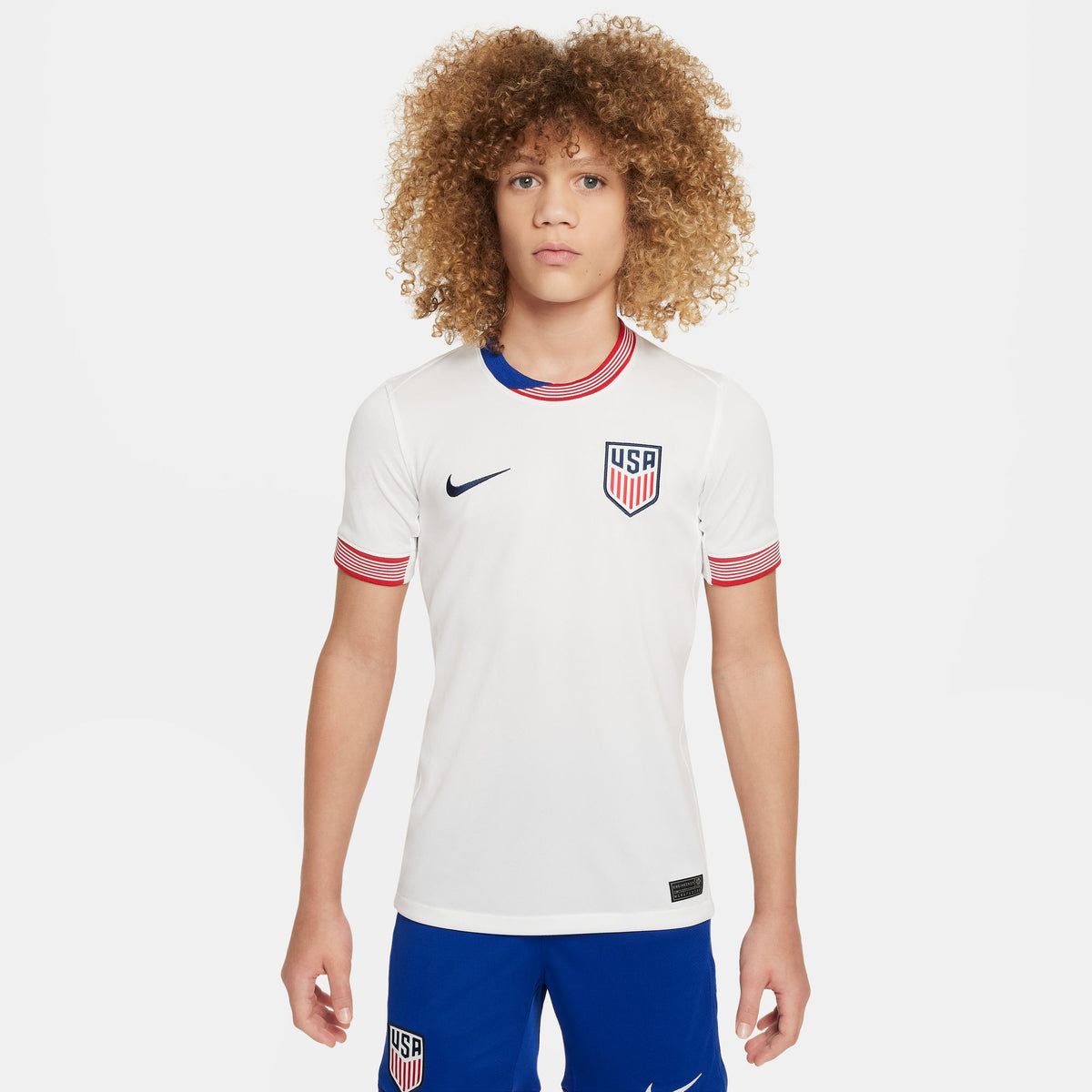 Nike USA 2024 Stadium Home Big Kids&#39; Dri-FIT Soccer Replica Jersey