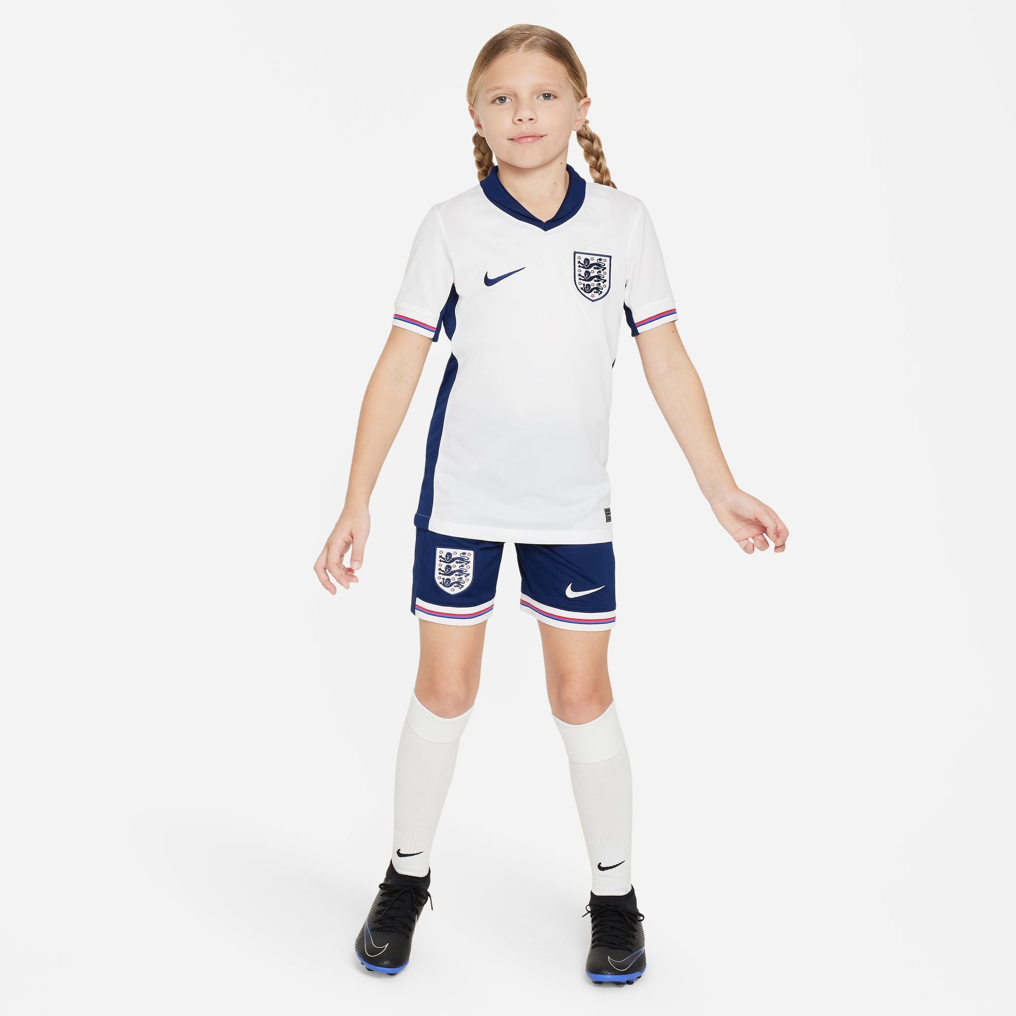 Nike England 2024 Stadium Home Big Kids' Dri-FIT Soccer Replica Jersey