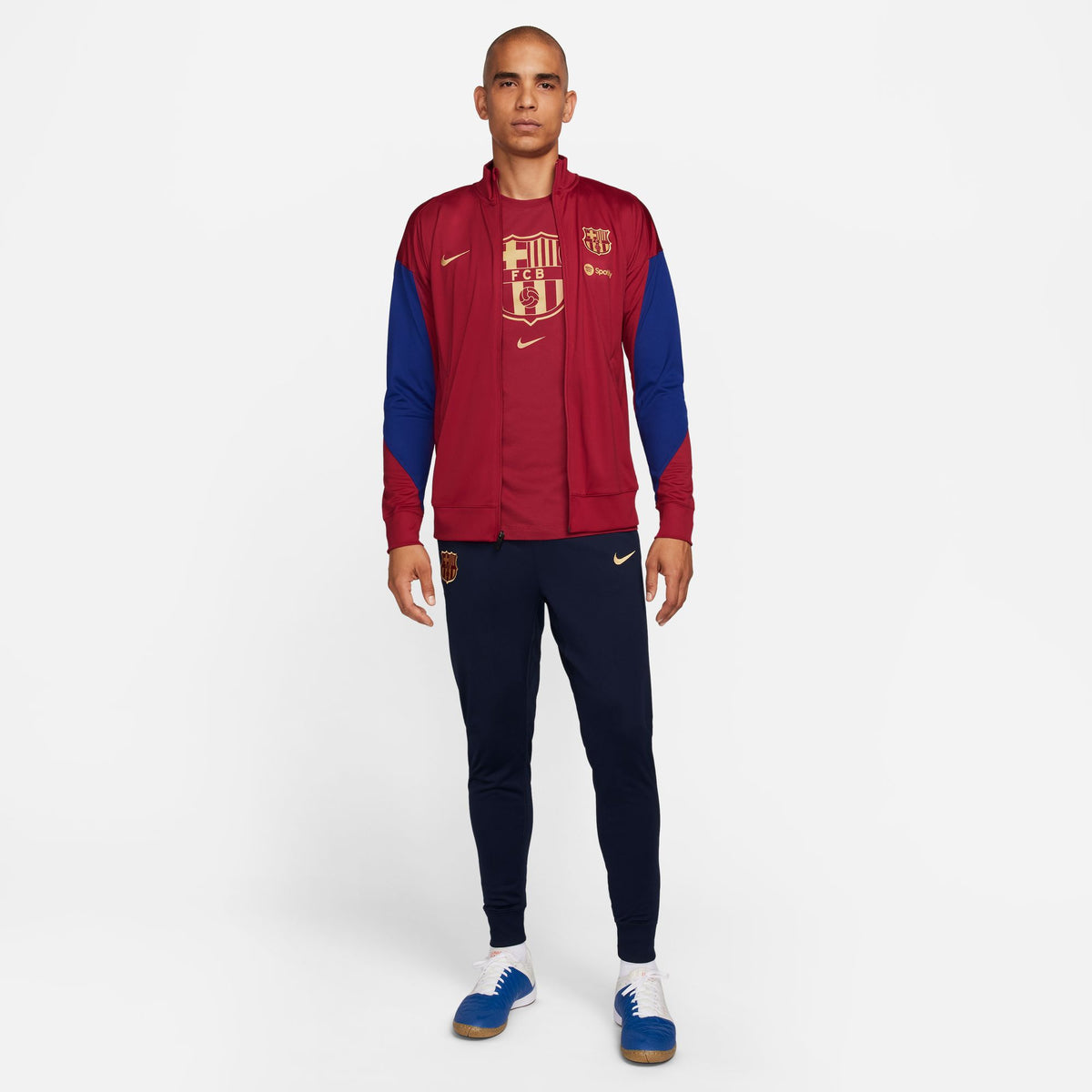 Nike FC Barcelona Strike Men&#39;s Dri-FIT Soccer Knit Tracksuit