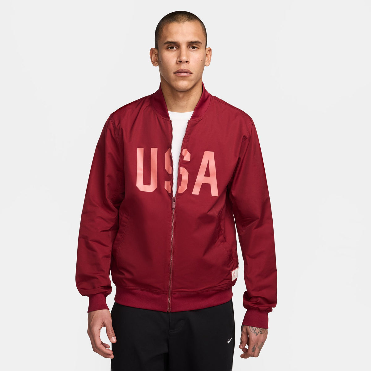 Nike USA Sport Essentials Men&#39;s Soccer Woven Bomber Jacket