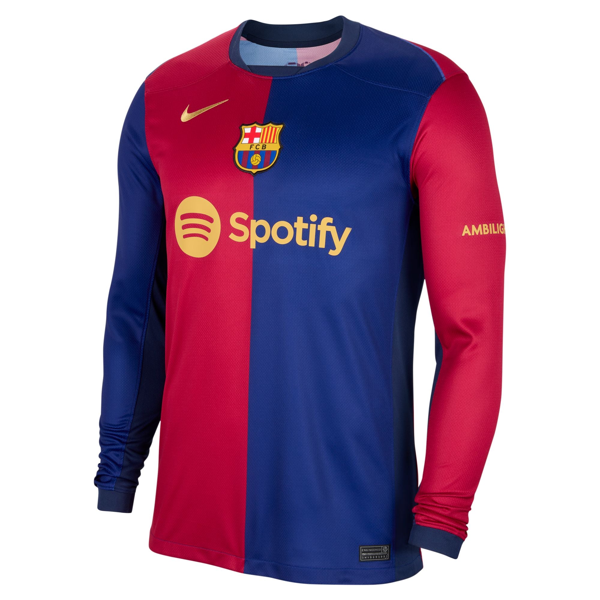 FC Barcelona 2024/25 Stadium Home Men's Nike Dri-FIT Soccer Replica Long-Sleeve Jersey