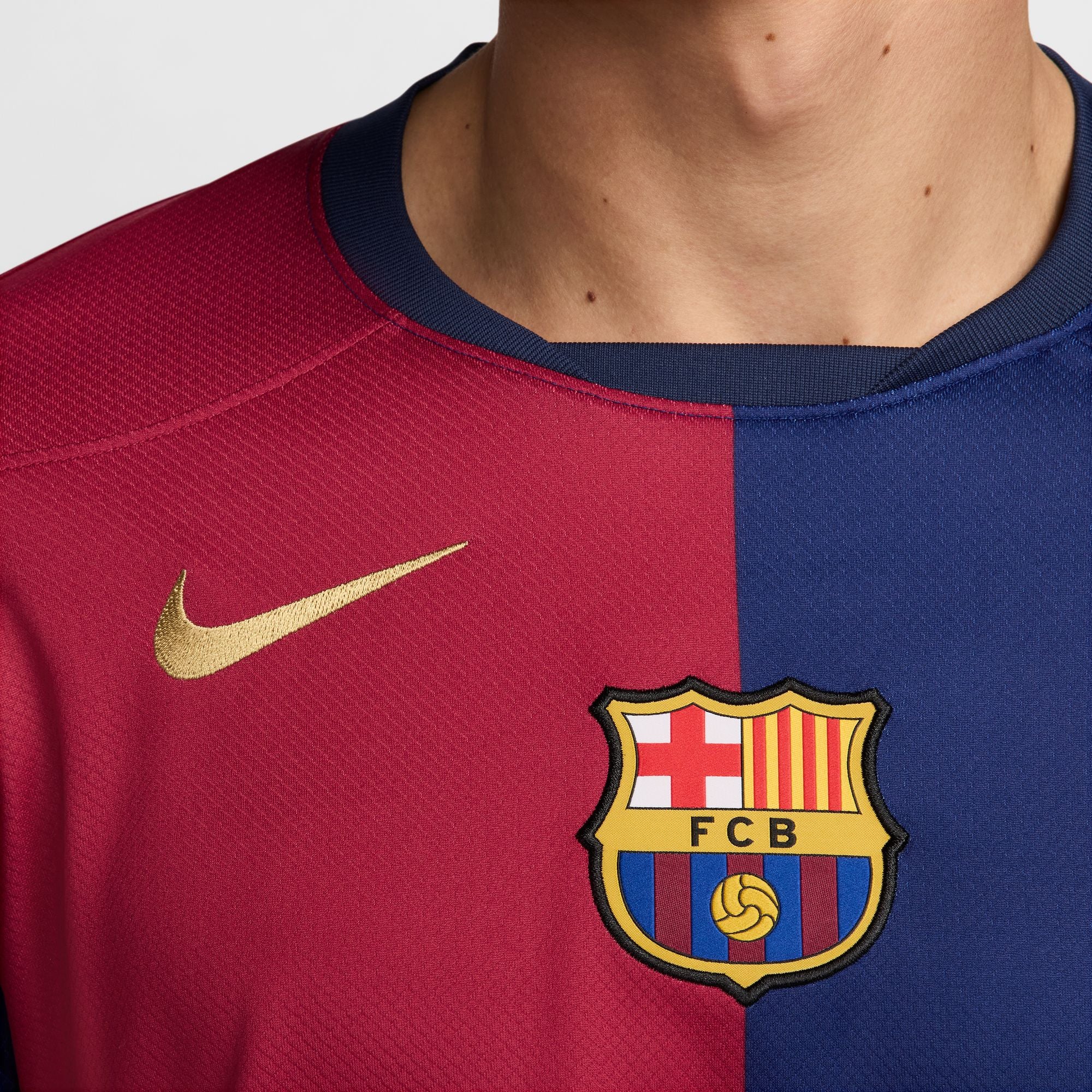 FC Barcelona 2024/25 Stadium Home Men's Nike Dri-FIT Soccer Replica Long-Sleeve Jersey