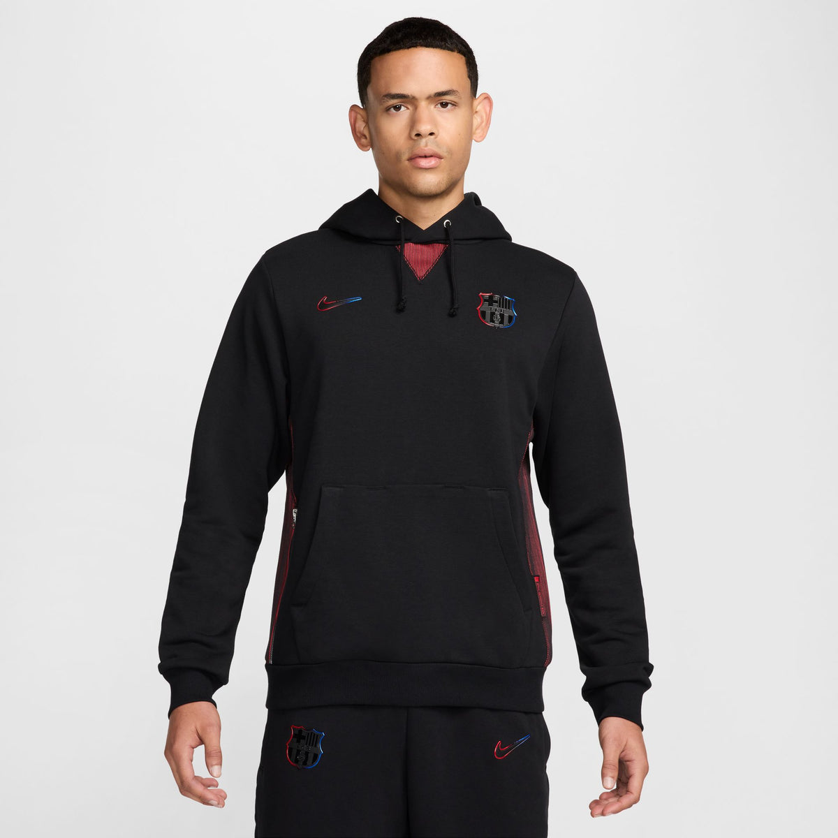 Nike FC Barcelona Standard Issue Away Men&#39;s Dri-FIT Soccer Pullover Hoodie