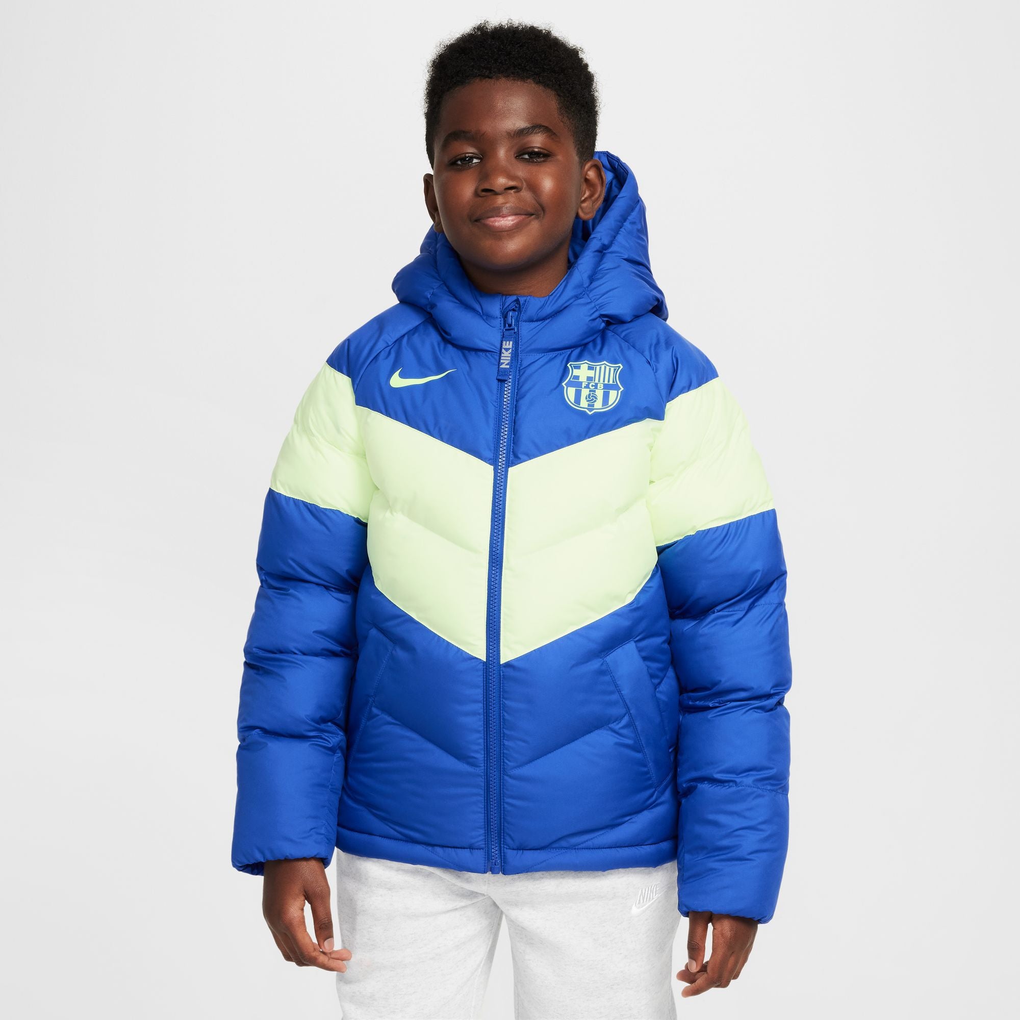 Nike FC Barcelona Third Big Kids Soccer Synthetic Fill Hooded Jacket