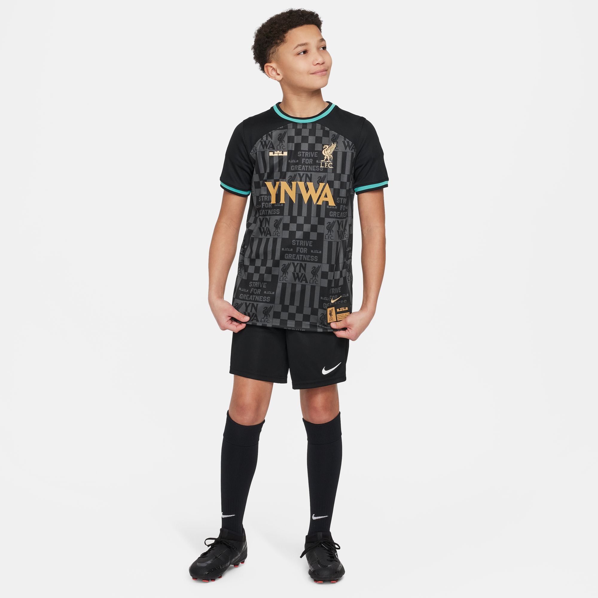 Nike LeBron x Liverpool FC Stadium Big Kids' Dri-FIT Replica Soccer Jersey