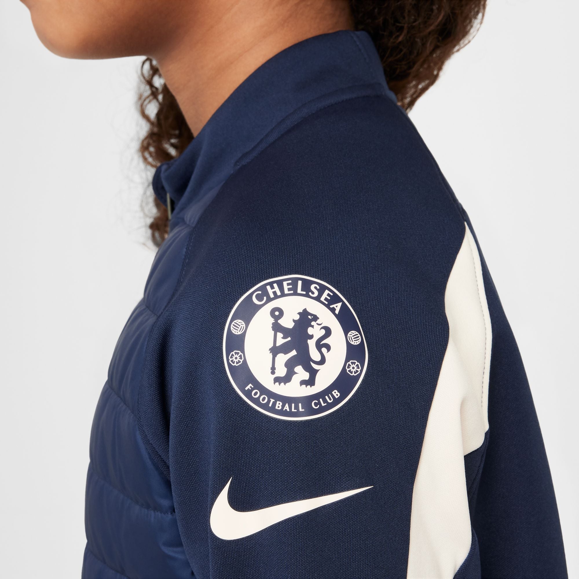 Nike Chelsea FC Academy Winter Warrior Big Kids' Therma-FIT Soccer Drill Top