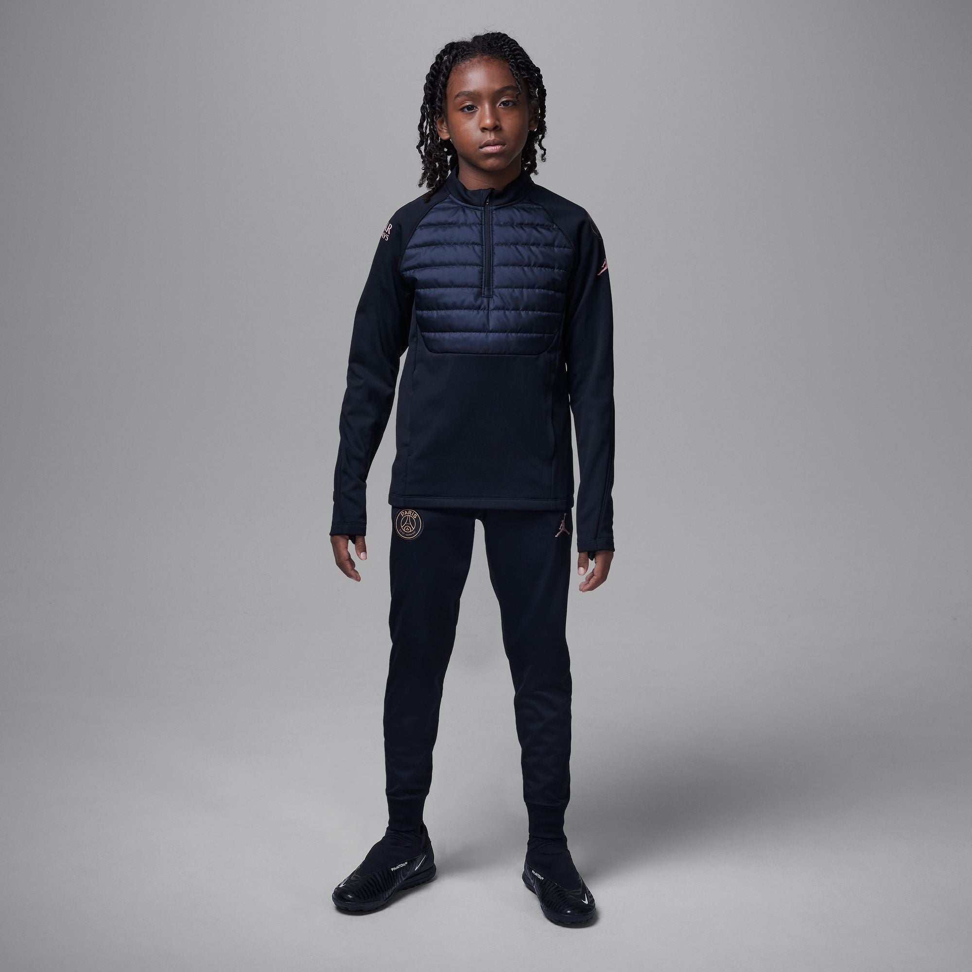 Jordan Paris Saint-Germain Academy Winter Warrior Big Kids' Therma-FIT Soccer Drill Top - HF5309-011-NIKE by Nike | Available at Niky's Sports