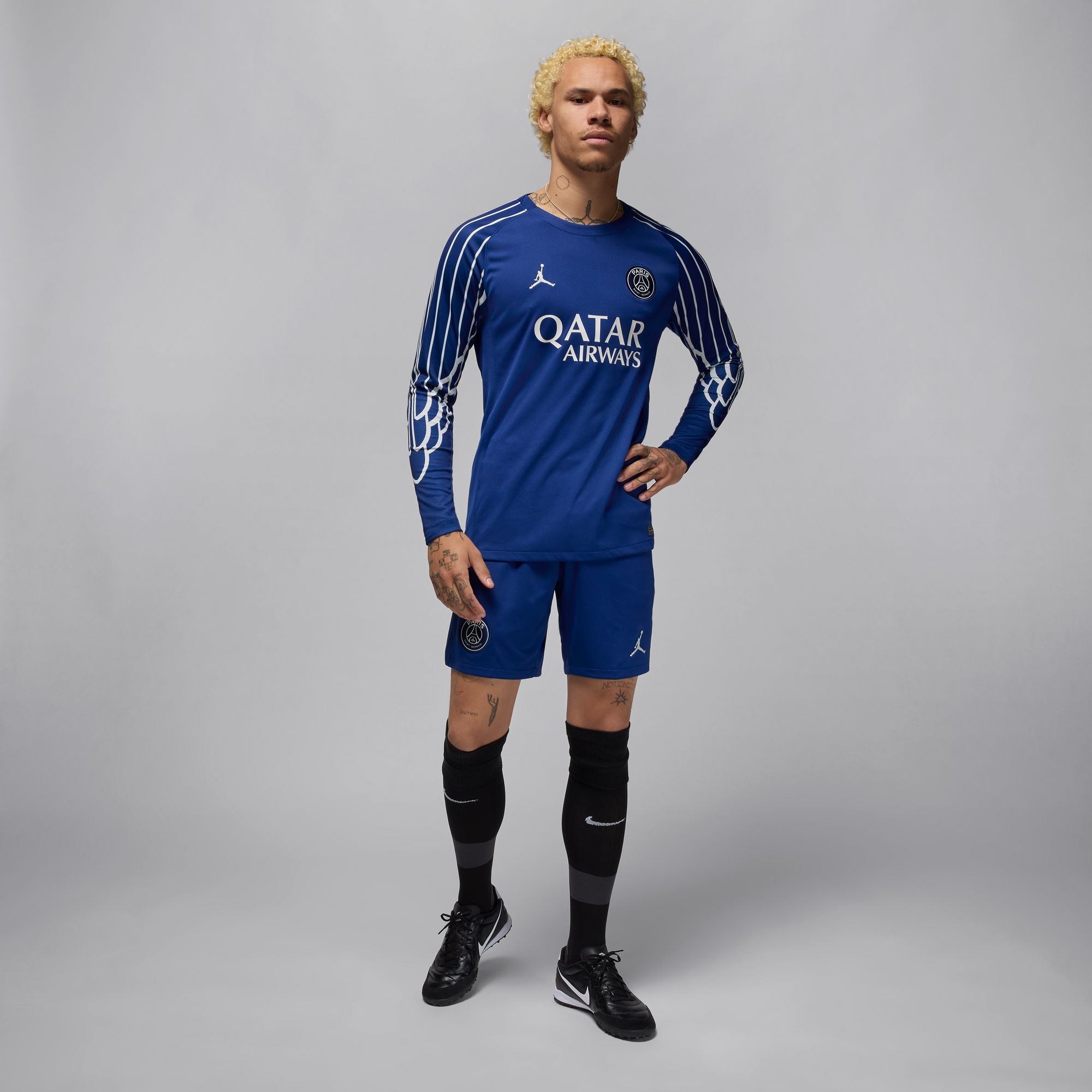 Jordan Paris Saint-Germain 2024/25 Stadium Fourth Men's Dri-FIT Soccer Replica Long-Sleeve Jersey - HJ0867-493-NIKE by Nike | Available at Niky's Sports