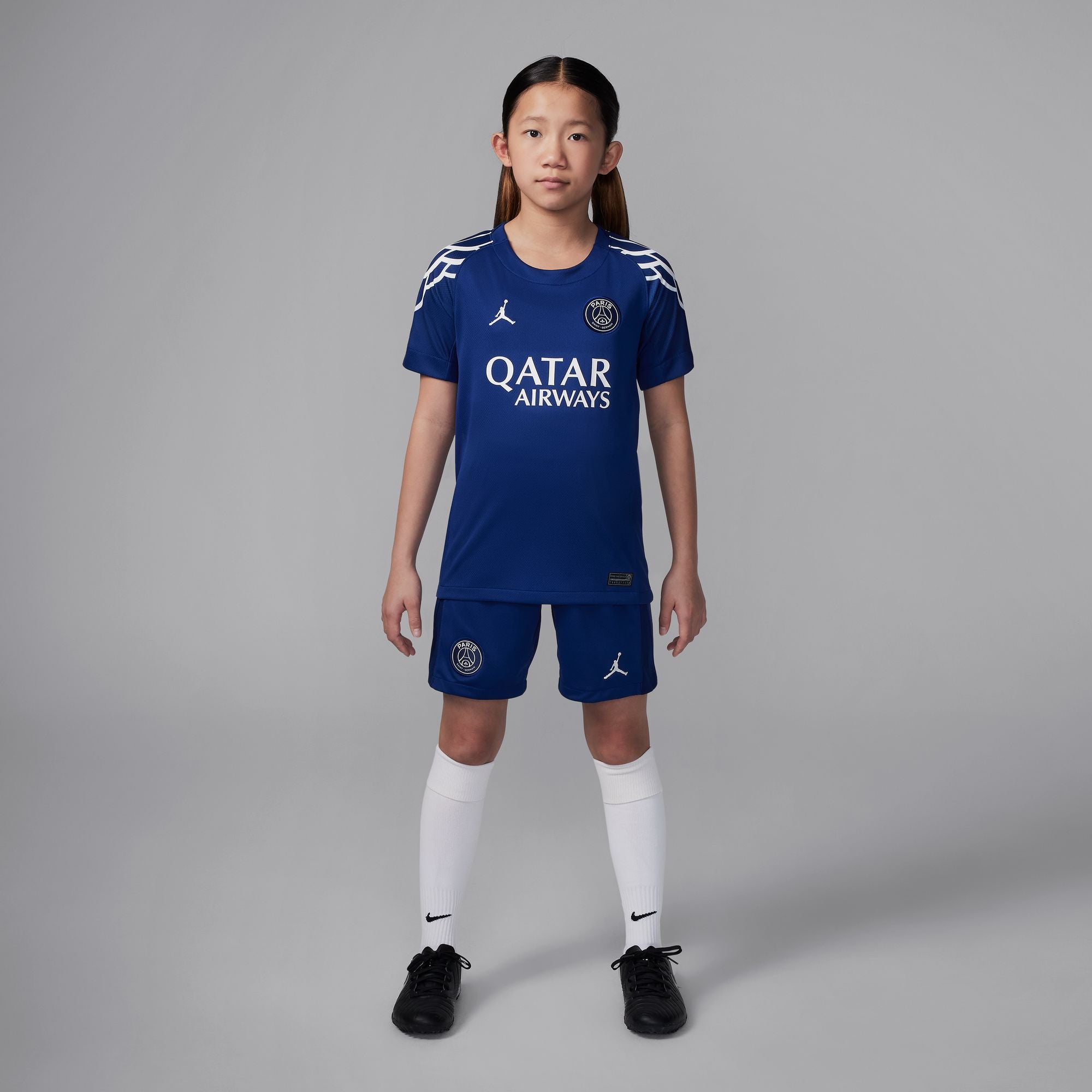 Jordan Paris Saint-Germain 2024/25 Stadium Fourth Big Kids' Dri-FIT Soccer Replica Jersey - HJ0921-493-NIKE by Nike | Available at Niky's Sports