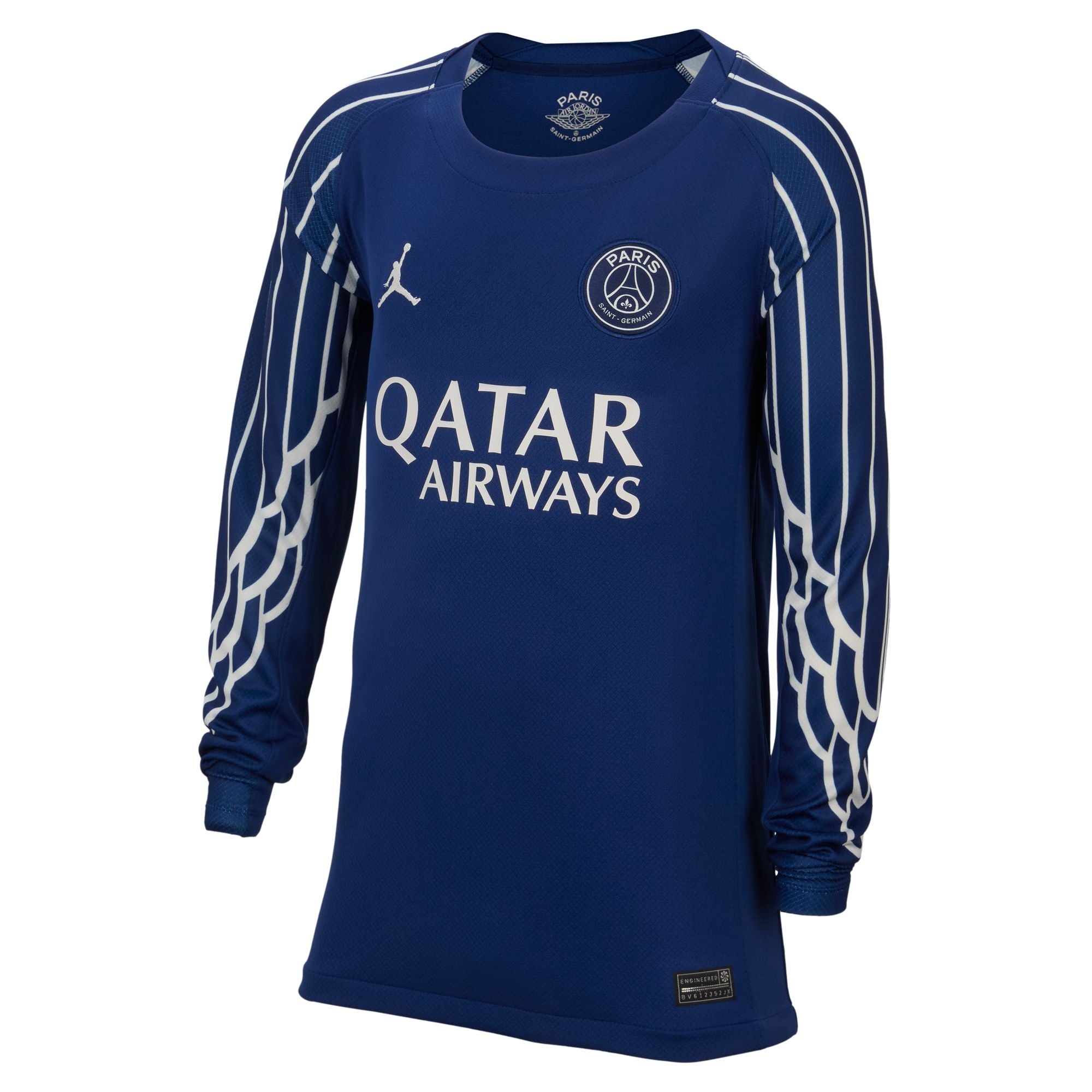 Jordan Paris Saint-Germain 2024/25 Stadium Fourth Big Kids' Dri-FIT Soccer Replica Long-Sleeve Jersey - HJ0924-493-NIKE by Nike | Available at Niky's Sports