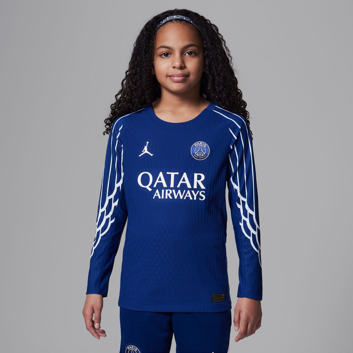 Jordan Paris Saint-Germain 2024/25 Match Fourth Big Kids&#39; Dri-FIT ADV Soccer Authentic Long-Sleeve Jersey - HJ7333-494-NIKE by Nike | Available at Niky&#39;s Sports