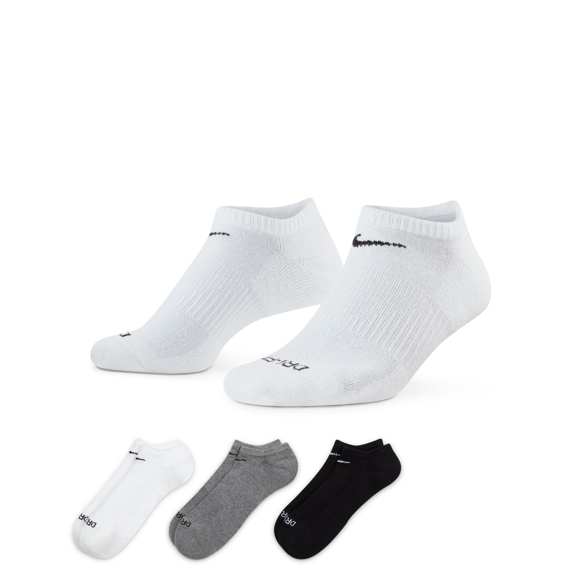 Nike Everyday Plus Cushion Training No-Show Socks (3 Pairs)