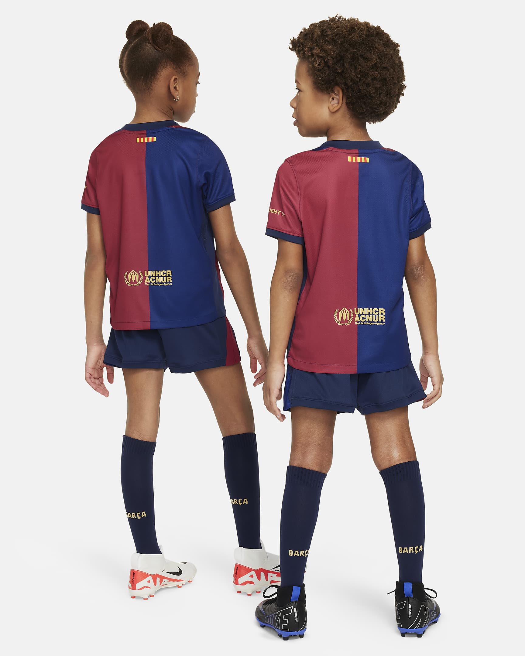 Nike Younger Kids Home Kit 24 25 FC Barcelona