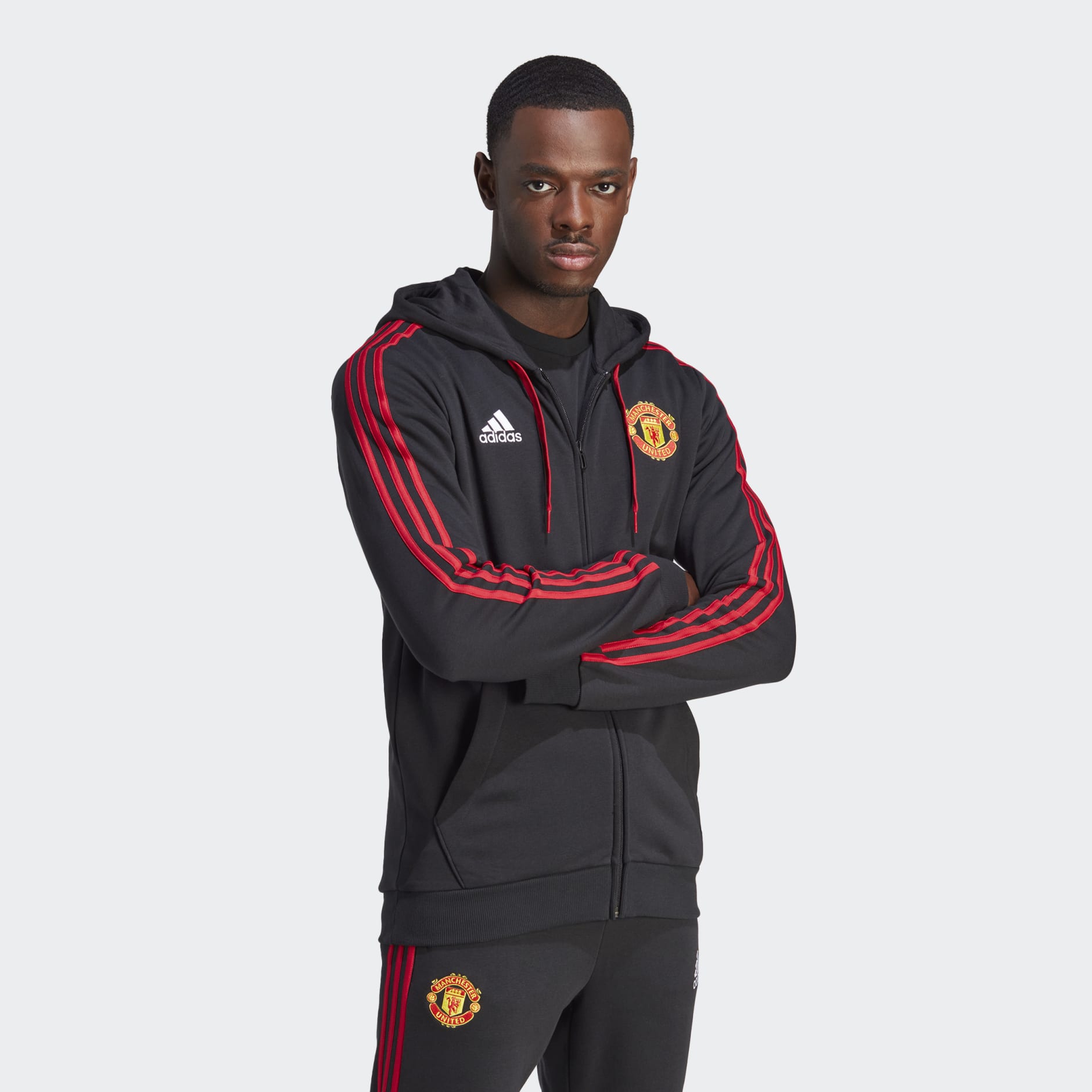 ADIDAS MANCHESTER UNITED DNA FULL-ZIP HOODIE