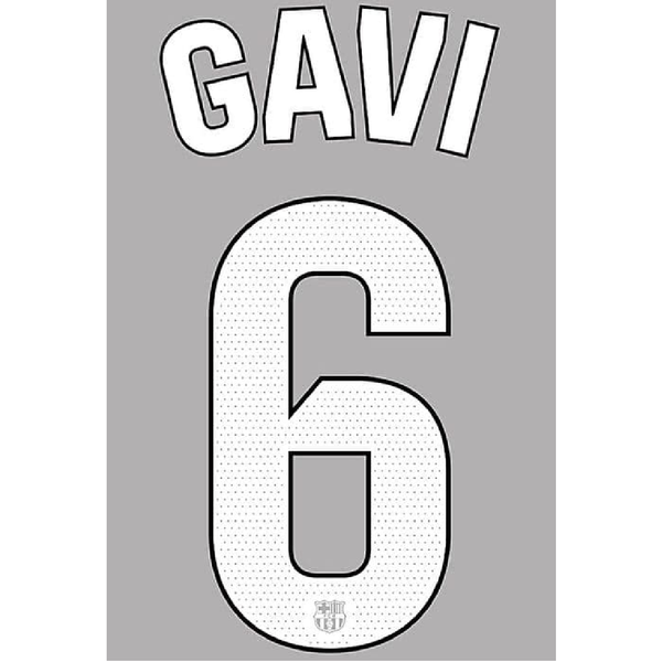 Original 2023-24 Fc Barcelona Home Name Number Set #6 GAVI La Liga TPT –  Kitroom Football