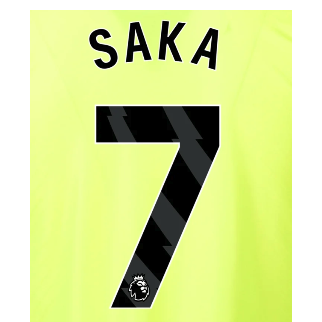 EPL Saka 23/24 Black Name and Number Set