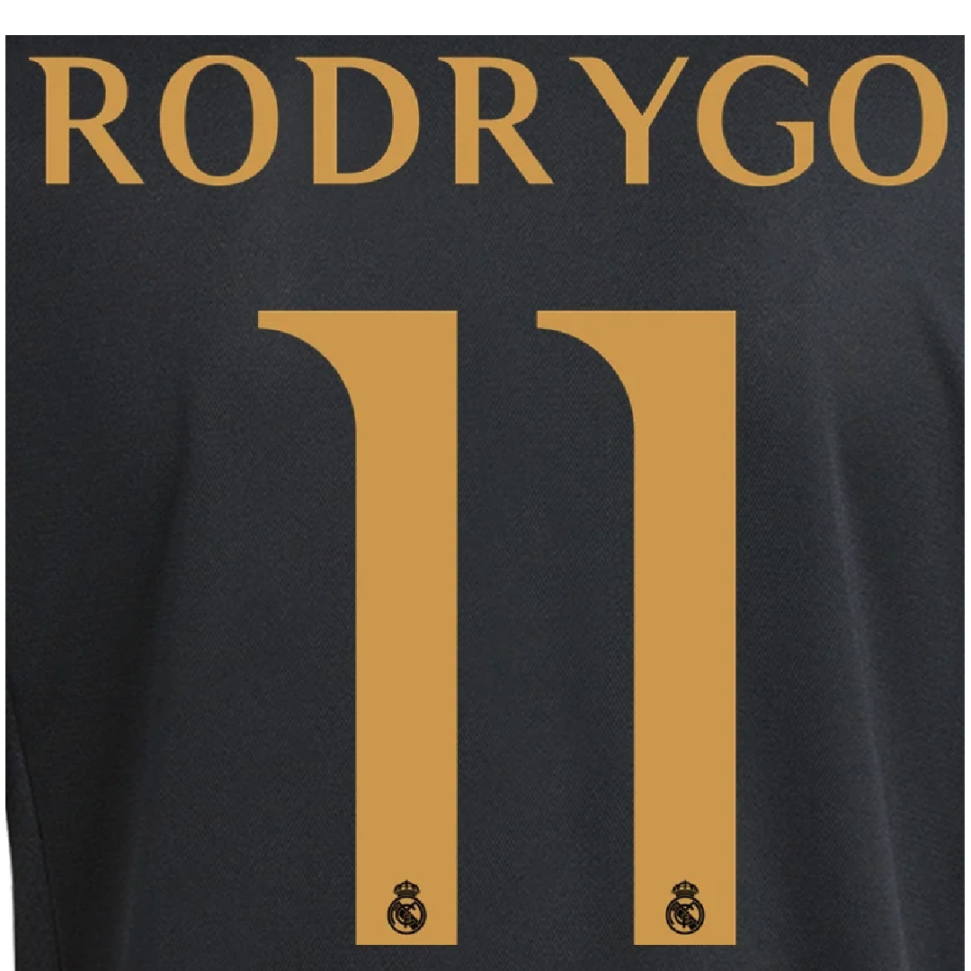 Real Rodrygo 23/24 Away/3rd Name and Number Set