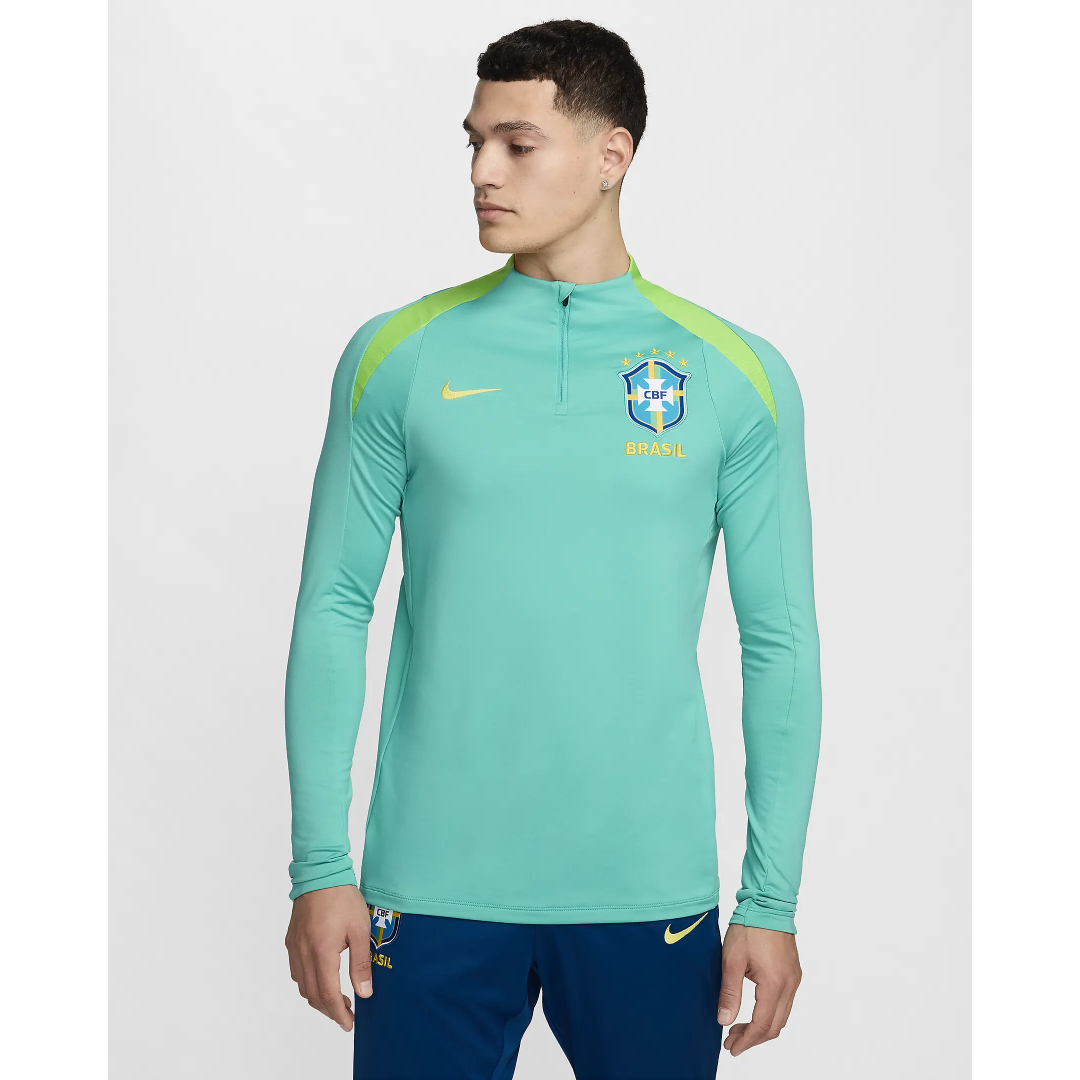 Rare selling Nike Brazil Soccer National Team 14/15 Player Midlayer Pullover M