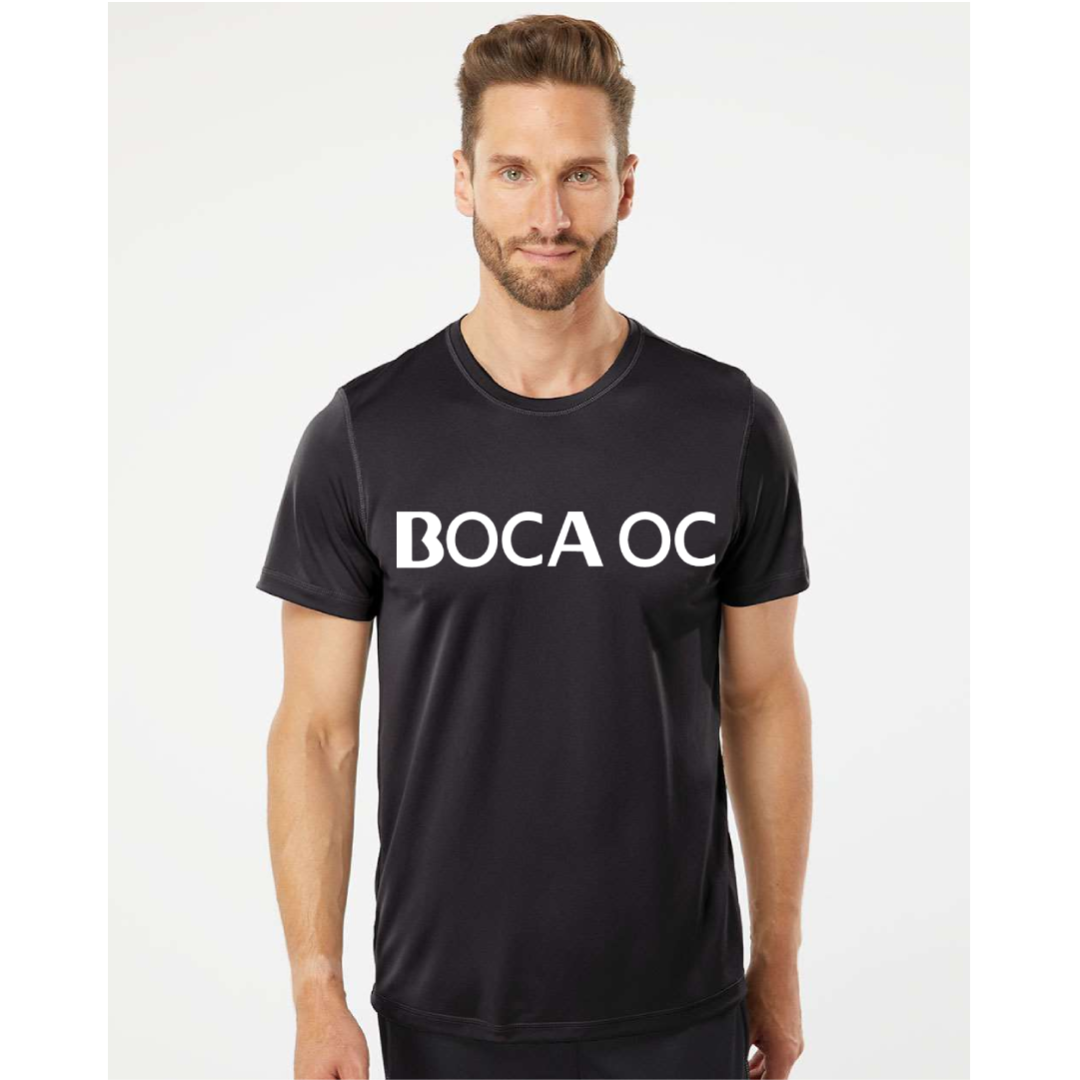 adidas BOCA OC Men&#39;s Black Logo Tee (A376)