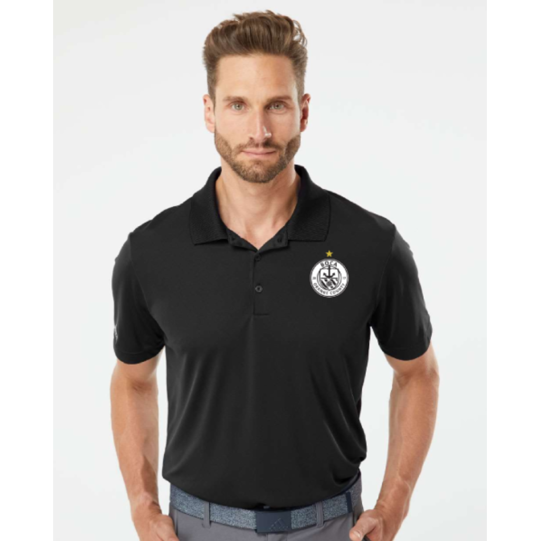 adidas BOCA OC Men&#39;s Black Performance Polo (A230)