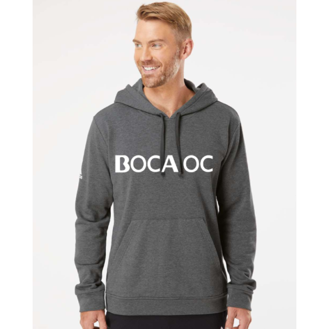 adidas BOCA OC Men&#39;s Fleece Hooded Sweatshirt - Dark Grey (A432)