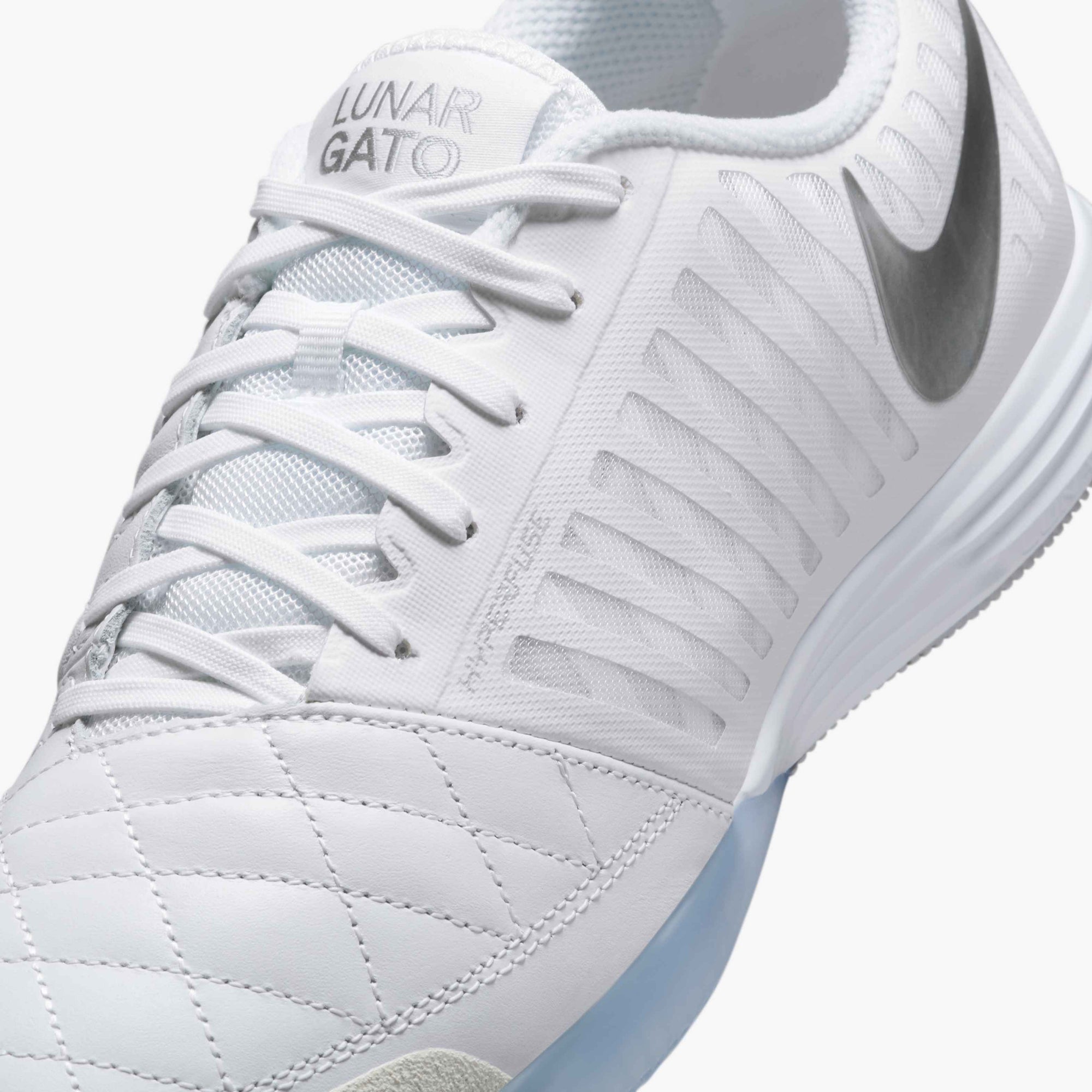 Nike Lunargato II Indoor/Court Soccer Shoes - White/Black