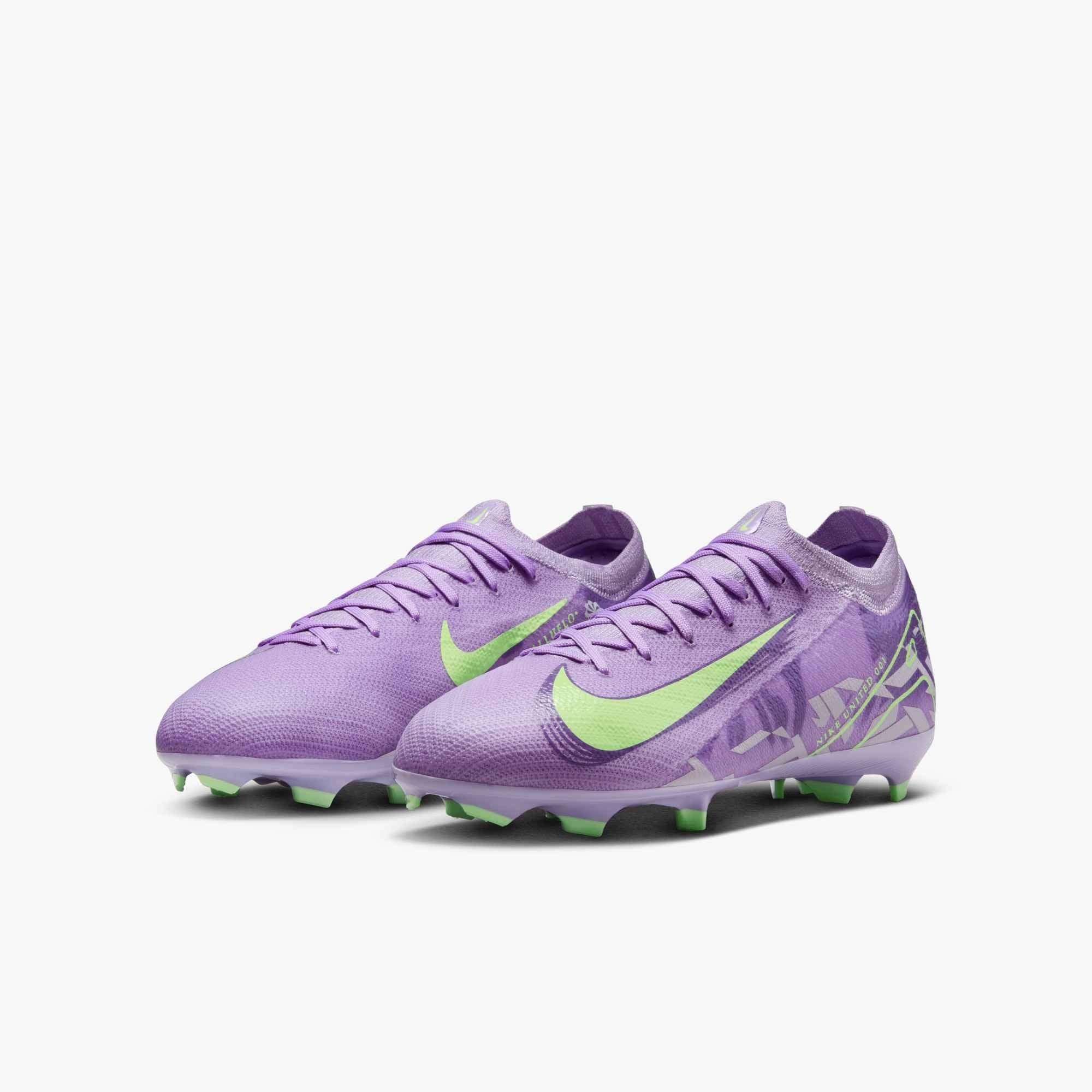 Nike United Jr. Mercurial Vapor 16 Pro FG Kids' Soccer Cleats – Purple Agate/Barely Volt - HQ1994-500-NIKE by Nike | Available at Niky's Sports