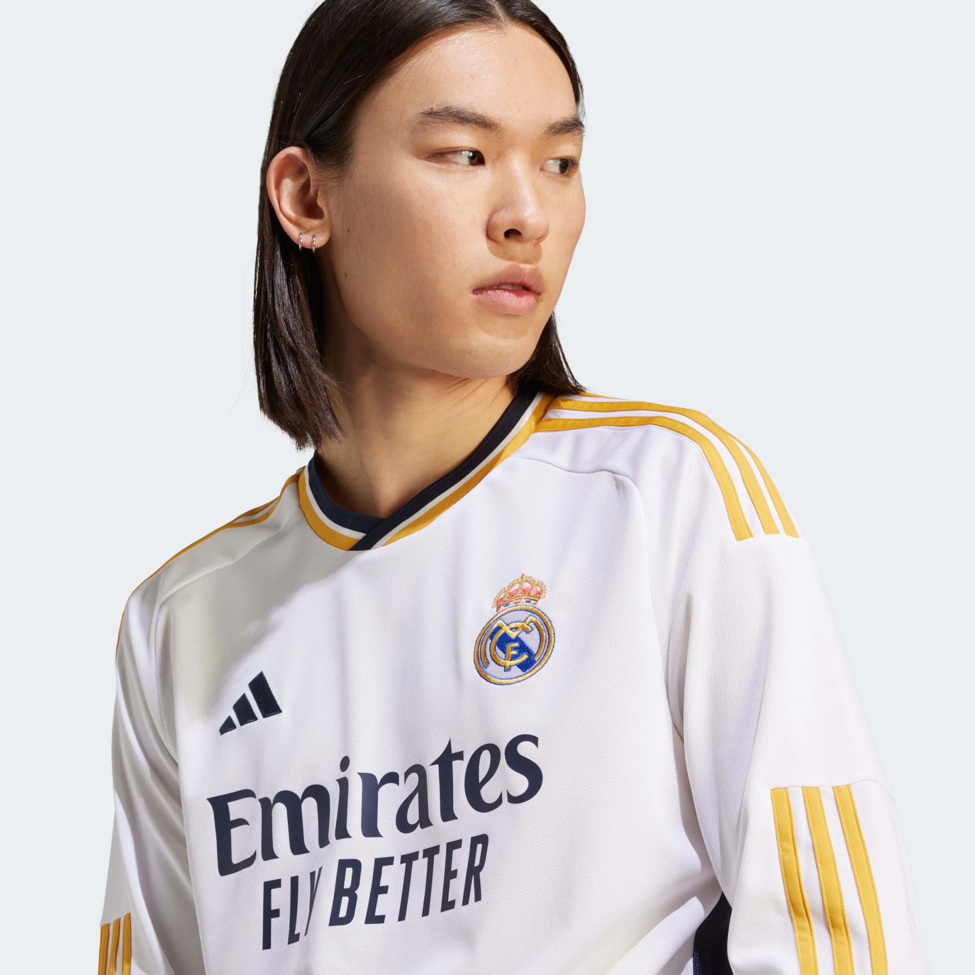 Adidas Real Madrid 23/24 Long Sleeve Home T-Shirt