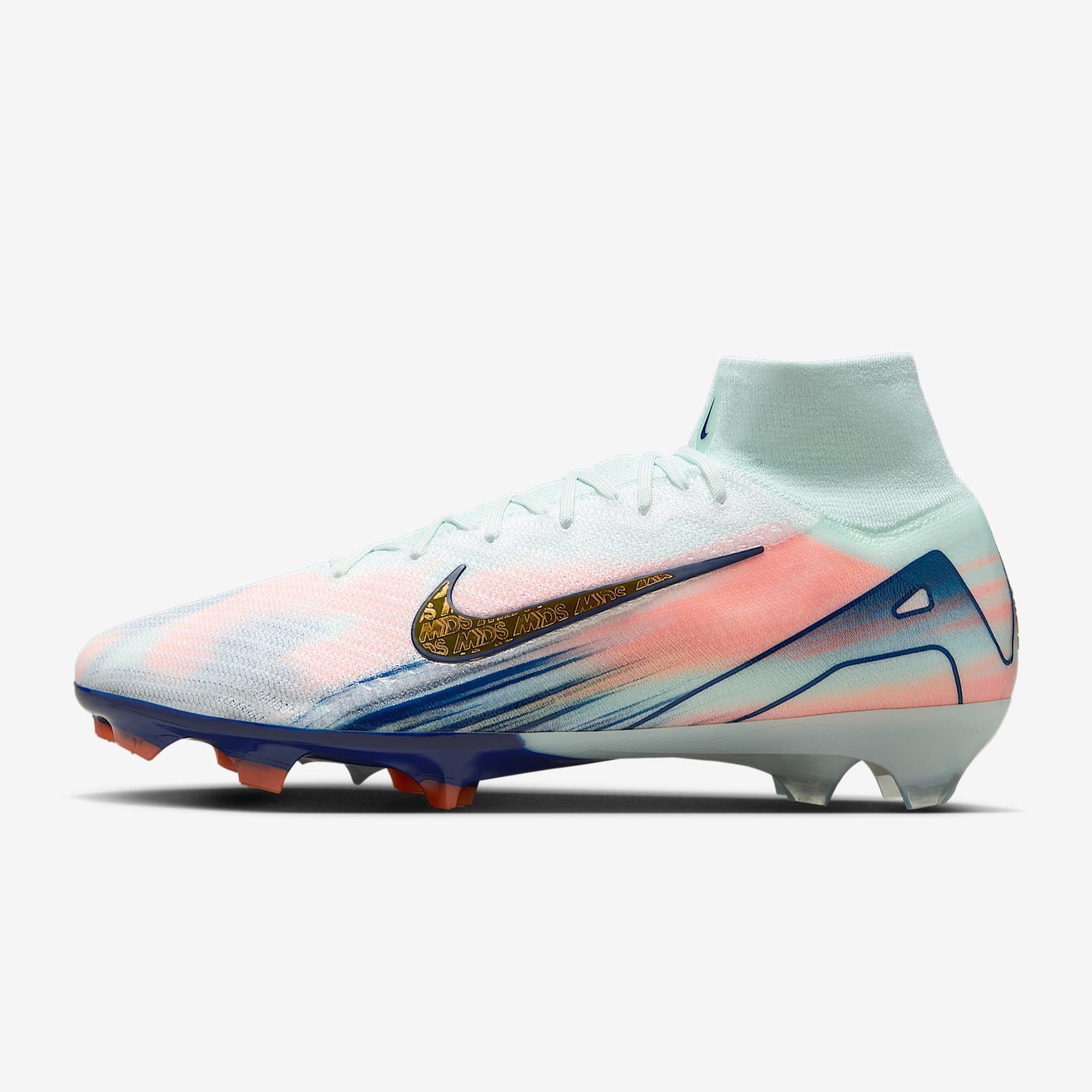 Nike Superfly 10 Elite Mercurial Dream Speed FG High-Top Soccer Cleats - Barely Green/Crimson Pulse/Metallic Gold Coin (Item FZ1385-300)