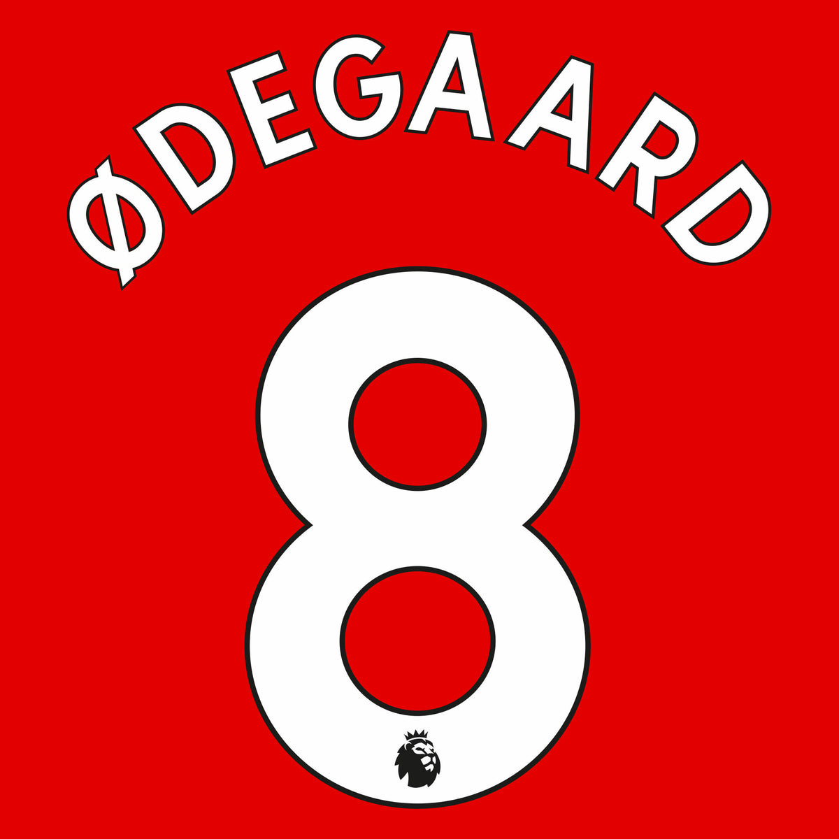 EPL Odegaard 23/24 White Official Name and Number Set