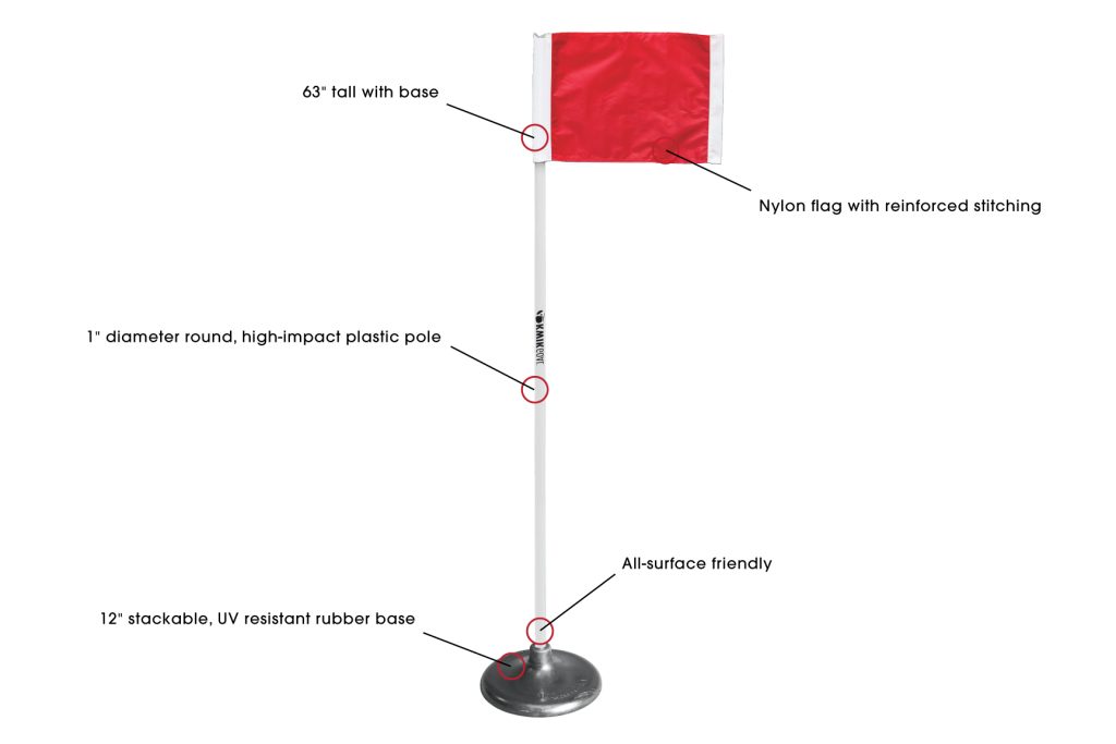 Kwikgoal Premier Corner Flag W/Base - 4 Set