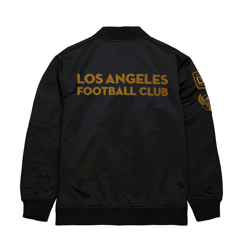 Mitchell & Ness Los Angeles Football Club LAFC Lightweight Satin Bomber Jacket