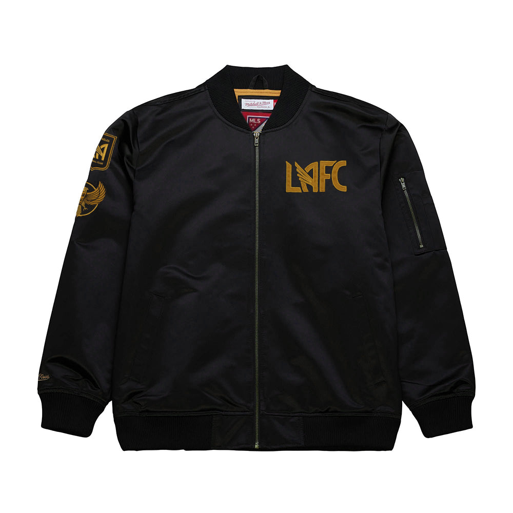 Mitchell &amp; Ness Los Angeles Football Club LAFC Lightweight Satin Bomber Jacket