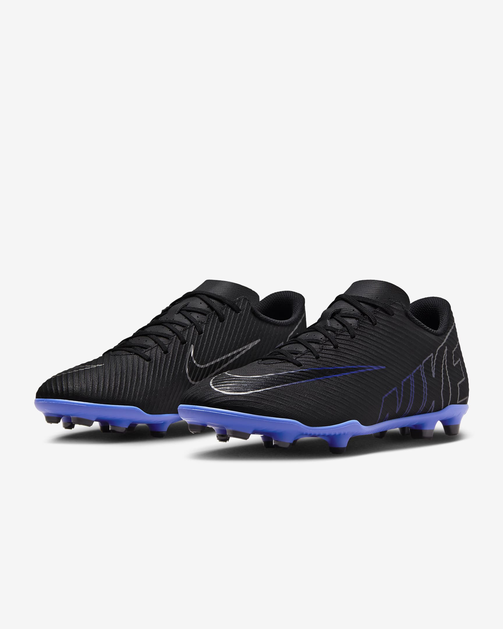 Nike Mercurial Vapor 15 Club mg Football Cleats Black/Hyper Royal/Chrome / 8