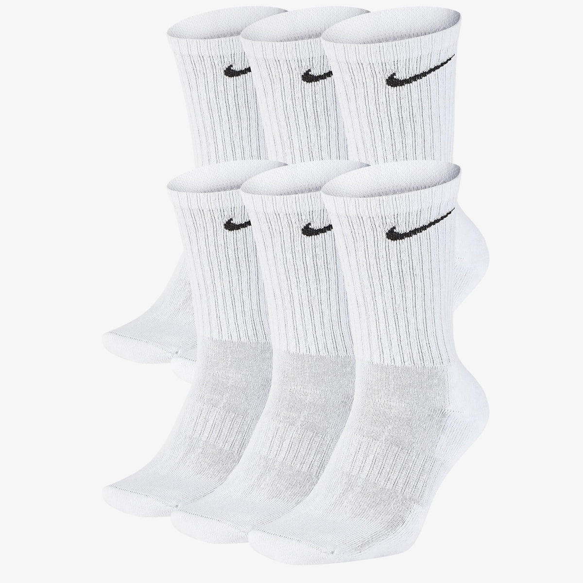 Nike Everyday Cushioned Training Crew Socks (6 Pairs) - Niky's Sports