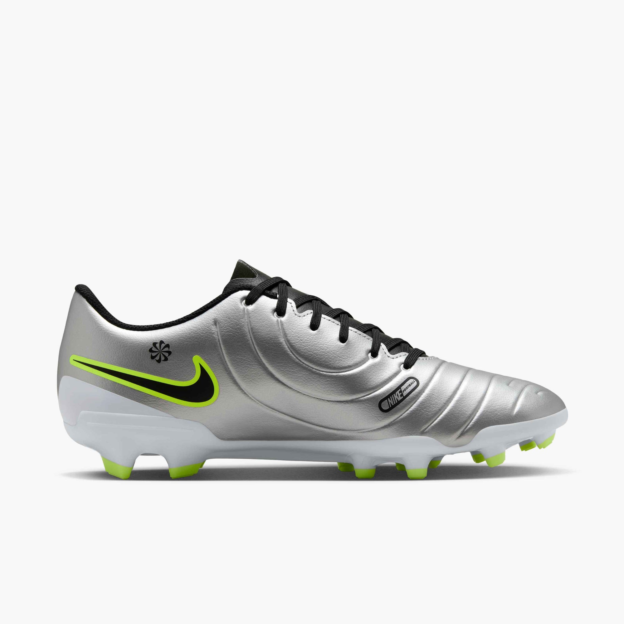 Nike Tiempo Legend 10 Club Multi-Ground Low-Top Soccer Cleats - Metallic Silver