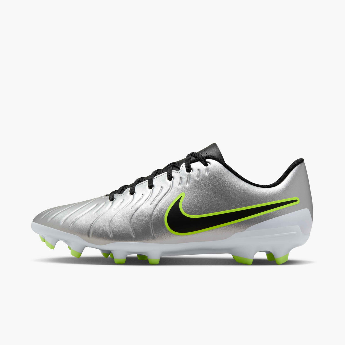 Nike Tiempo Legend 10 Club Multi-Ground Low-Top Soccer Cleats - Metallic Silver