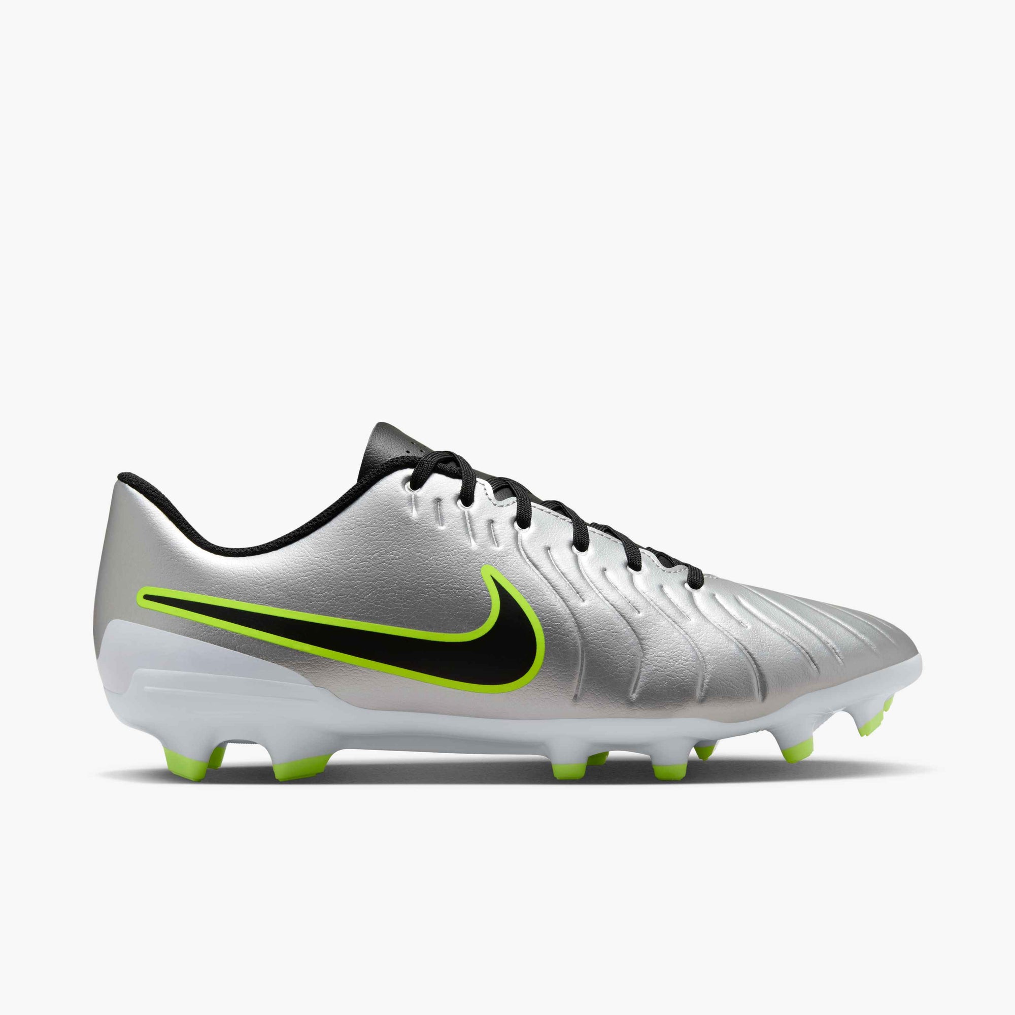 Nike Tiempo Legend 10 Club Multi-Ground Low-Top Soccer Cleats - Metallic Silver