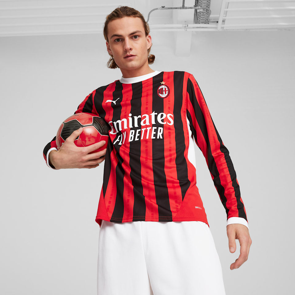 Puma AC Milan 24/25 Men&#39;s Home Long Sleeve Jersey Replica Jersey