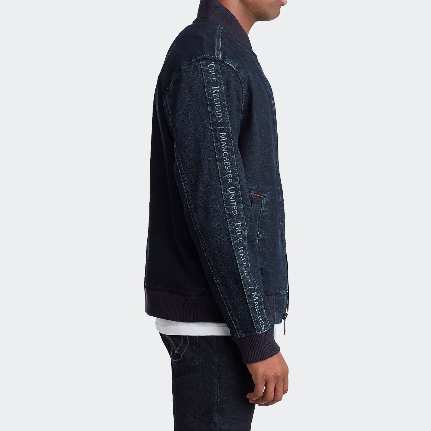 True Religion Manchester United Denim Bomber Jacket