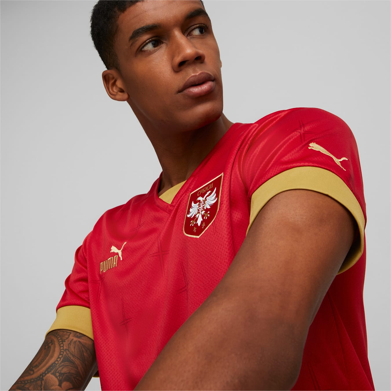 Men's Puma Red Czech Republic National Team 2022/23 Home Replica Jersey