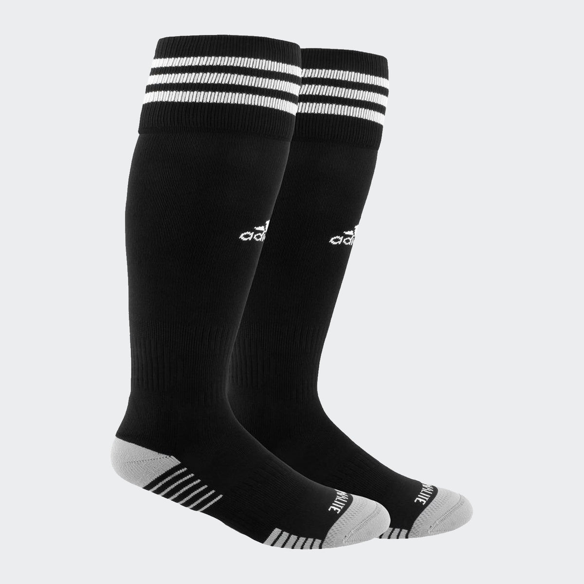 Copa Zone Cushion IV OTC Sock Large (9-13) - Black/White - 5147290D-ADIDAS by Adidas | Available at Niky&#39;s Sports