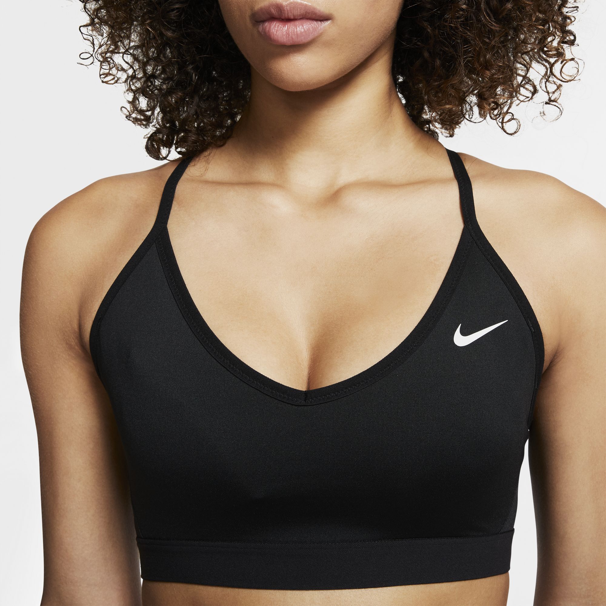 Nike Women's Large Sports Bra Nylon/Spandex Blend Training CZ4441 011 NEW