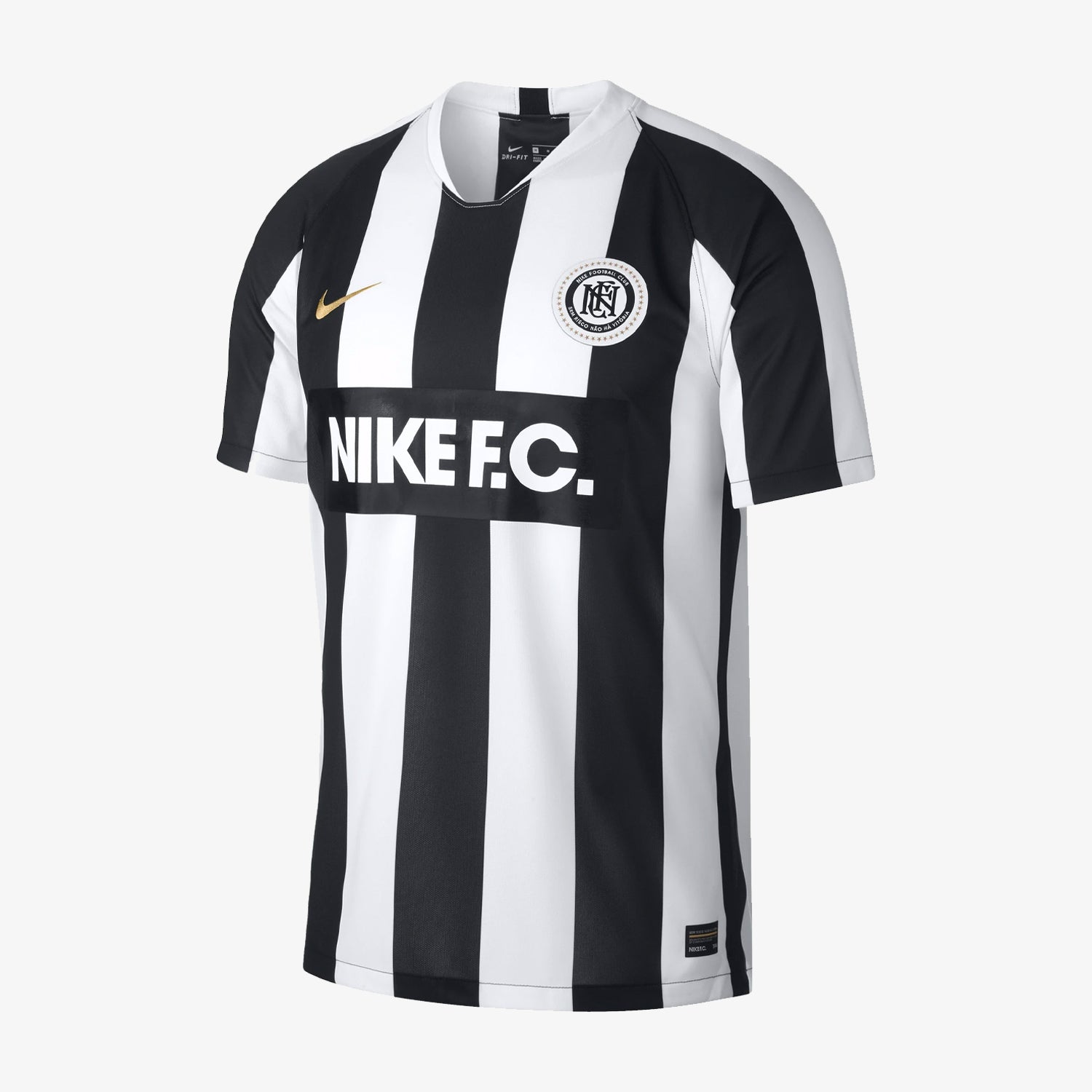 Nike F.C. Home Soccer Jersey - White/Black/Metallic Gold