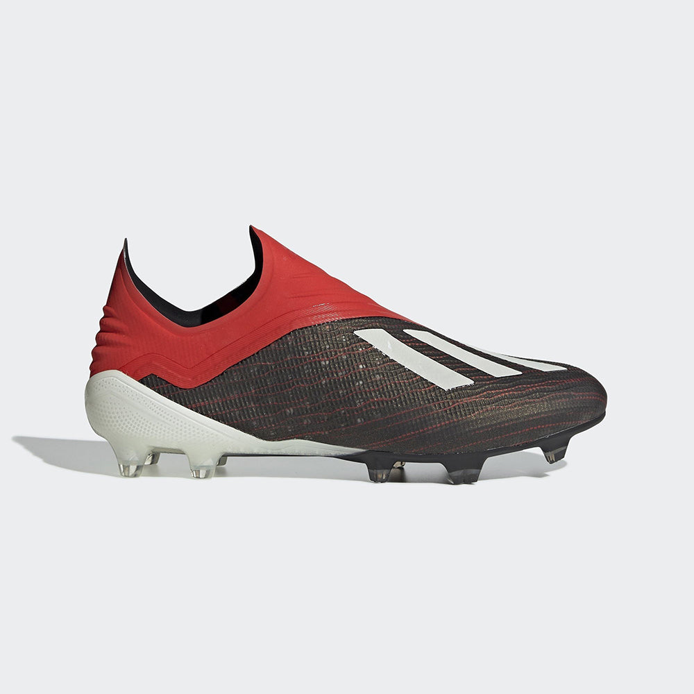 Men&#39;s X 18+ FG Soccer Cleats - Black/Cloud White/Red