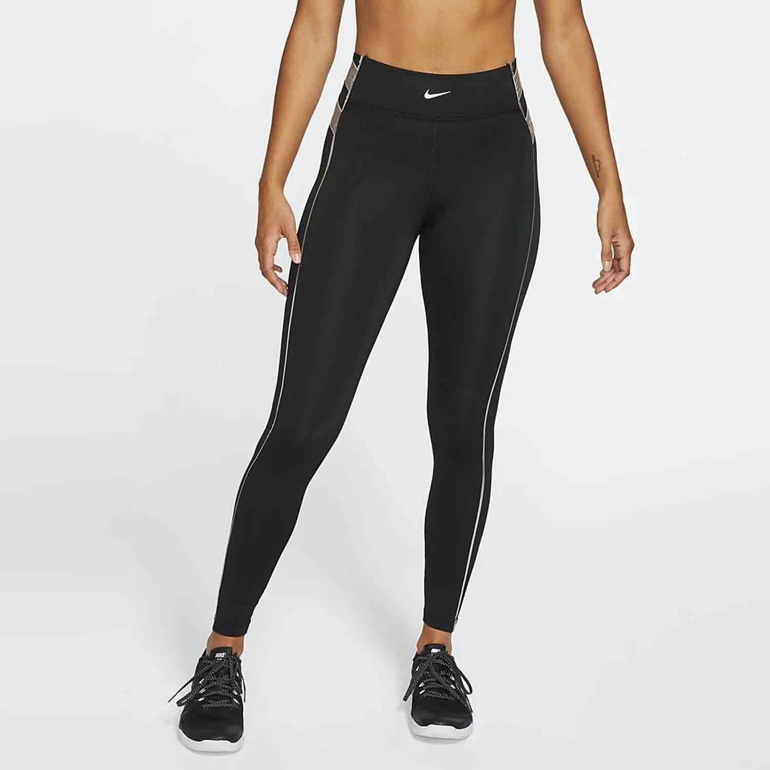 Women's Nike Pro HyperWarm Waistband Tights, 933305 010 Multiple Sizes  Black/BLK