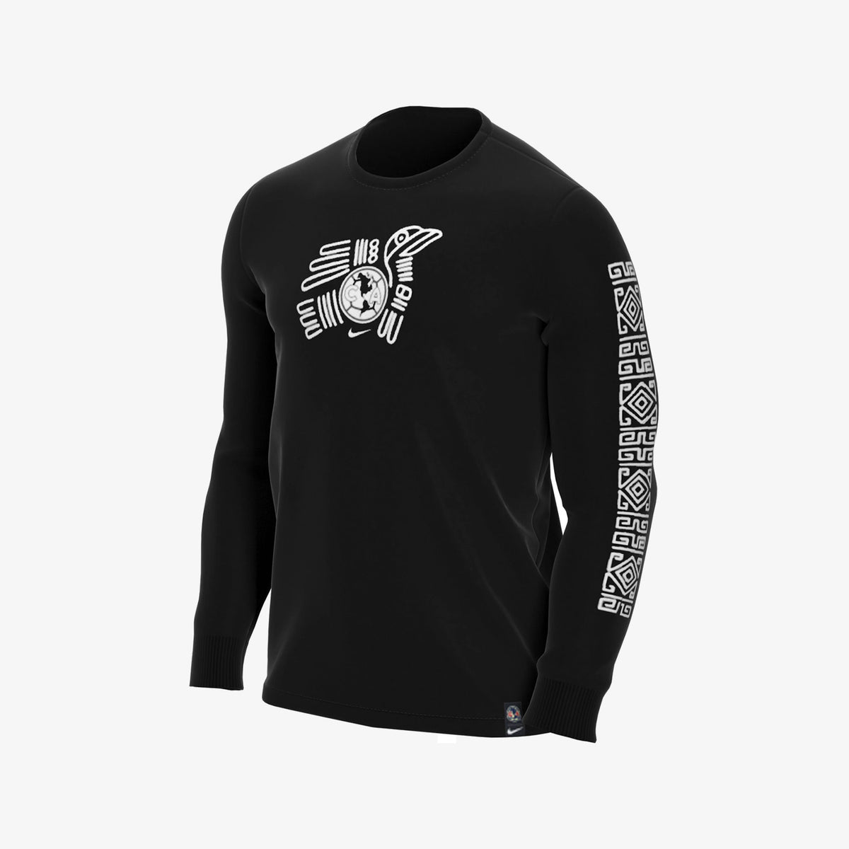 Men&#39;s Club America Long Sleeve T Shirt Black