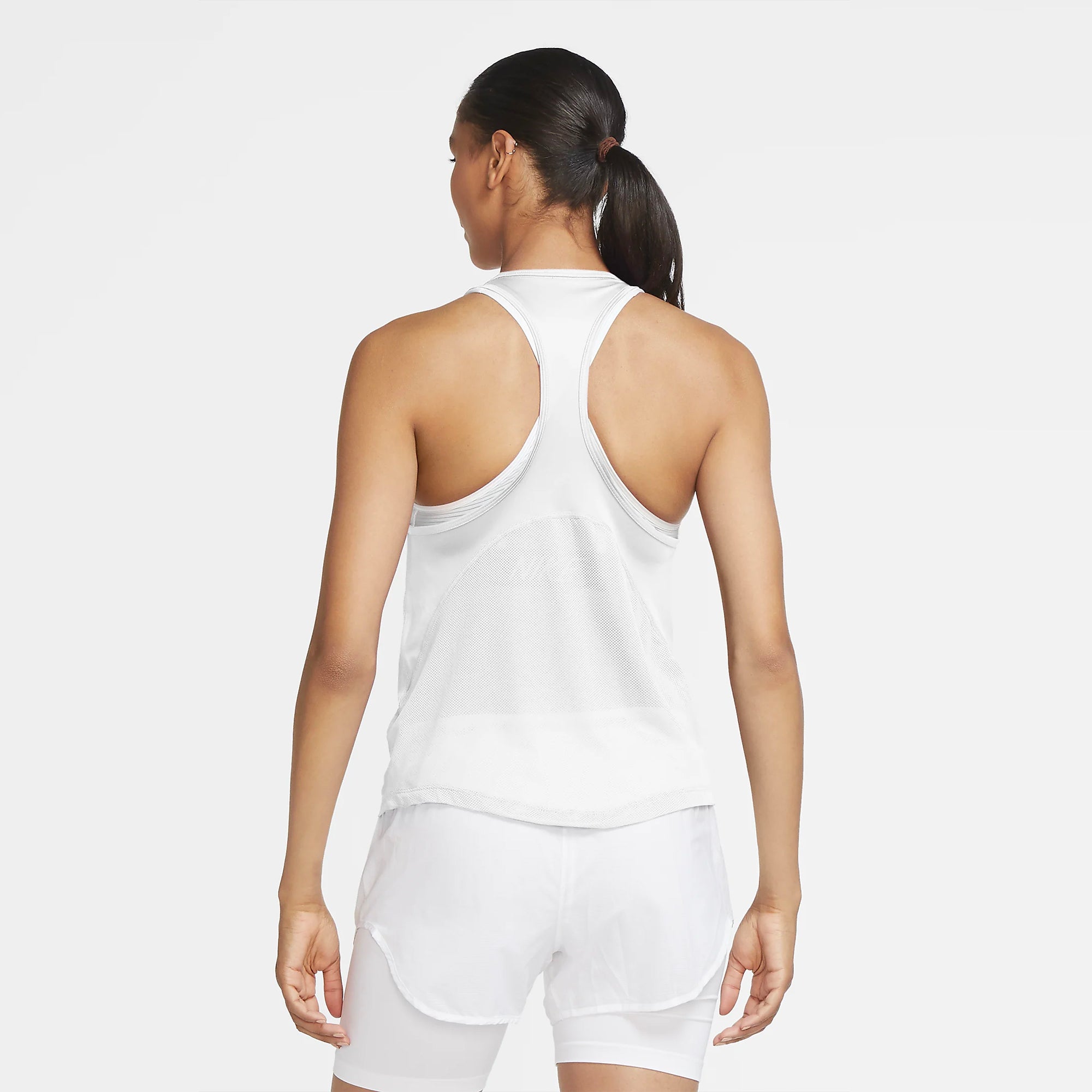 Nike Women's Miler Running Tank Top, Medium, White