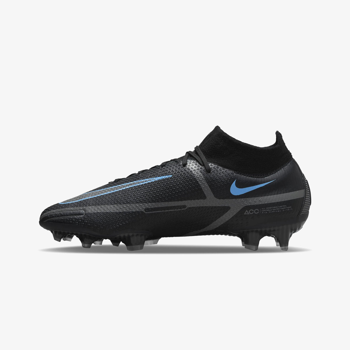 PHANTOM GT2 ELITE FIRM GROUND SOCCER CLEATS BLACK - Niky's Sports