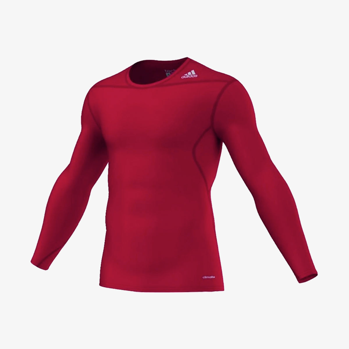 Men&#39;s TechFit Base Long Sleeve Shirt - Red